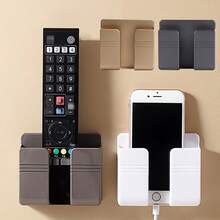 1pc Classic Wall-Mounted Phone Holder, Plastic Storage Organizer For TV Remote, Air Conditioner Control, Bedside Charging Bracket, No Electricity Neededrepisas De Paredshelves For Wallwoven Basket - Wall-mounted Storage Box - View 1