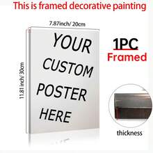 1pc Personalized Canvas Printing, User-Defined Canvas Printing, Converting Your Pictures Into Canvas Form, Canvas Art Creation, Photography Printing, Love, Wedding, Closing Ceremony, Family Art Works,Custom Poster, Room Decor, Customized Wall Art, Pictures Custom Photo, Customizable Things, Optional Frame, Bathroom Decor, Kitchen Decor, Living Room Decor, Bedroom Decor, Office Decor, - Multicolor - View 17