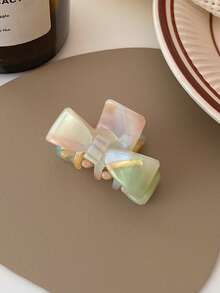 Acetate Bow Claw Clip Half-Up Hair Claw Women's Back Of Head Hair Clip Small Hairpin High-End Headwea - Multicolor - View 12