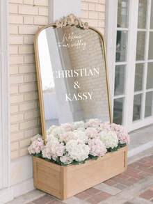 Welcome Wedding Sign, Vinyl Mirror Decal, Customized Wedding Decor, Engagement Party Mirror Decal, Suitable For Wedding, Reception Welcome Sign - Multicolor - View 3
