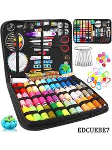 EDCUEBE7 1pc Portable Sewing Kit, Home Sewing Tool Set With Thread Box, Needles, Sewing Accessories (Random Color) - Black - View 13