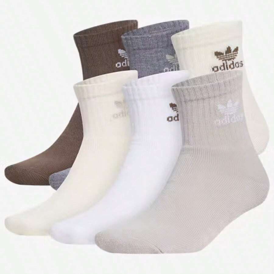 Adidas Originals Trefoil 6 Pack Quarter Socks IU8076 - Nhiều màu - Xem 1