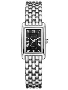 SUNKTA LIGE 时尚女士休闲手表 防水指针石英表 优雅商务手表 - 金色 - 查看 12