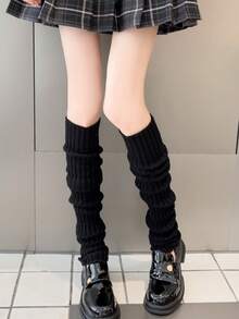 1双芭蕾舞风格休闲时尚缎面蕾丝边镂空网眼过膝腿套，时尚薄纱腿套，适合派对和日常穿着 - 彩色 - 查看 21