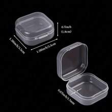 Caja de almacenamiento de joyas mini, caja de plástico transparente adecuada para pulseras de perlas y accesorios pequeños - transparente - Ver 6