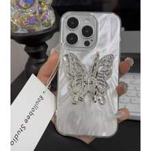 亚克力镂空蝴蝶手机支架，慵懒免提手机支架，通用手机壳配件 - 彩色 - 查看 3