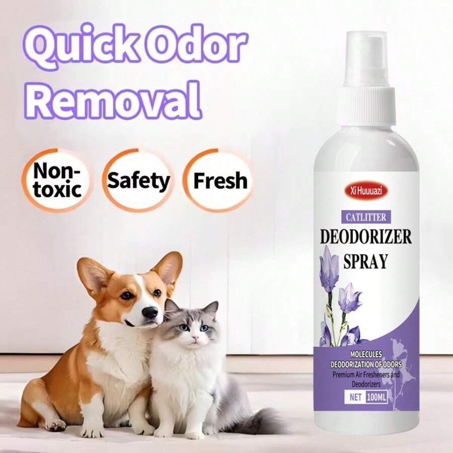Powerful Deodorizer - Multi-Functional Odor Eliminator - Removes Unpleasant Odors, Freshens Air, Pet - Suitable For Dog Beds, Cat Litter Boxes, Kitchens, Cars, Bathrooms, Trash Cans - 100ml - View 1