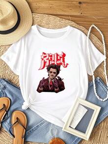 Camiseta de mujer con estampado de fantasma de ratas de banda de metal, de manga larga o corta - Blanco - Ver 1