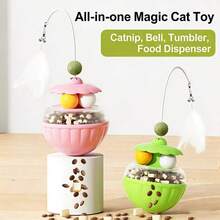 Cat Toys, Cat Teasing Sticks, Cat Self Pleasure And Boredom Relieving Tool, Mint Ball, Kitten, Kitten, Feather Specific Spinning Wheel - Multicolor - View 4