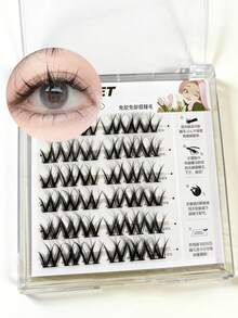 36pcs Voluminous Curl Style Lashes, Flirty Look Increasing Lash Density, Self-Adhesive False Eyelashes Without Glue - View 3