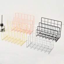3-Tier Metal Wire Mesh Desktop Organizer Rack, Suitable For Storing Letters, Mail, Books, Postcards, Brochures, Etc. - Three-compartment Envelope Holder - View 1