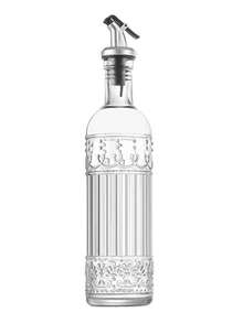 1个500毫升透明玻璃油瓶，带自动开关装置，适用于盛装食用油、调味品、酱料及其他厨房用品 - 彩色 - 查看 10