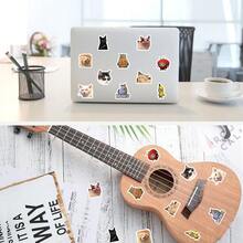 500 piezas/Rollo Pegatinas con expresiones divertidas de gatos, pegatinas decorativas lindas, etiquetas para sellar regalos, decoraciones, recuerdos de fiesta, regalos divertidos, adecuadas para cuadernos, teléfonos, guitarras, refrigeradores, pegatinas de recompensa de dibujos animados, pegatinas para regalos - Multicolor - Ver 3