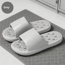 Zapatillas de masaje antideslizantes para hombres y mujeres, sandalias de ducha impermeables y de secado rápido con suela suave de EVA - gris - Ver 18