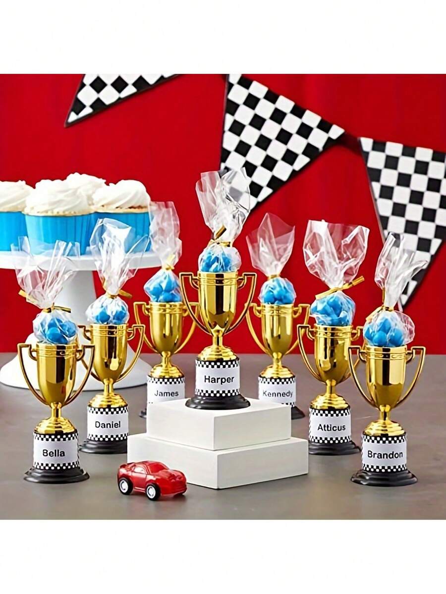 6pcs Plastic Mini Trophies For Party Gifts, Props, Rewards, Prize Items, Youngsters's And Adult Competitions - View 1