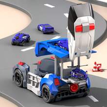 5-In-1 Transformable Car Toy Set, With Foldable Ejection Design, Interactive Rescue Toy Set, High-Quality Plastic Material, Gift To Enhance Children's Hands-On Ability And Imagination - Multicolor - View 8