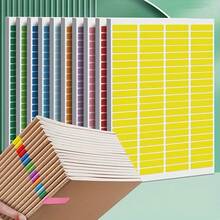 840 Sheets, Totaling 10 Sheets, Each With 10 Different Colors. These Rectangular Labels Are Specifically Designed For Students To Write Their Names And Use Colored Stickers For Marking Scrapbook Supplies Scrapbooking - Rectangle - View 3