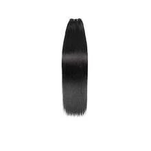 10A Qualität unverarbeitete EchthaarExtensions, gerade, einzeln gezogen, dicht gewebt, Naturfarbe - Natural Black - Übersicht 14