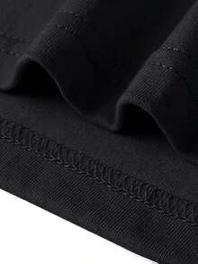 2026 Men's Heavyweight 100% Cotton Motorcycle Graphic T-Shirt - Summer Casual Short Sleeve Crew Neck Tee With Back Print, Breathable, For Motorcycle Enthusiasts, For Casual Wear & Riding Y2k - 黑色 - 查看 3