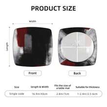Juego de 2 fundas de asiento para sillas de comedor color rojo y negro fundas protectoras modernas abstractas elásticas para sillas de comedor fundas de cojín extraíbles para cocina y oficina - Rojo Negro - Ver 2
