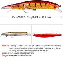 OriGlam 10pcs Fishing Lures - Life-Like Swimbait, Minnow Hard Lure Bass Trout Baits Kit, Topwater Hard Baits Crankbait Swimbait For Saltwater Freshwater - White - View 5