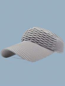 1顶纯色无顶遮阳帽，时尚透气弹力遮阳帽，休闲跑步帽，沙滩遮阳帽，女士夏季户外日常无顶遮阳帽，夏季户外运动帽，无顶设计，学生防晒帽，多功能遮阳帽，度假帽 - 彩色 - 查看 16