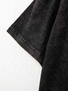 GALLERY  Skeleton  Black Short Sleeve T-Shirt, High-Quality Washed Cotton Printed T-Shirts, Menswear, Suitable For Street Retro Style As Well As Outdoor Sports And Leisure Occasions, Comfortable And Stylish, Y2K Apparel, Fashion T-Shirts, Streetwear, Exquisite Gifts. - 黑色 - 查看 8