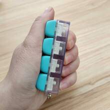 Keycap Pop Fidget Toy Keychain - A Finger-Press Gadget For Adults, Enjoyable Desk Accessory, Compact Mini Push Bubble Toy For Concentration - Multicolor - View 9