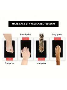 宠物爪印套装，非接触式印泥，宠物无墨印泥，用于保存猫/狗爪印 - 均碼 - 查看 7