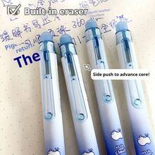 Bộ 4 bút bi gel có thể xóa, bút bi mềm có đầu mút, ruột bút 0.5mm, mực có thể xóa bằng nhiệt, thích hợp cho học sinh viết, đánh dấu, sửa lỗi, đồ dùng học tập. - Bút gel có thể xóa - Xem 8