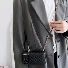 1个Bocasa斜挎钱包式手机壳，适用于 17、17 Pro、17 Pro Max，RFID屏蔽PU皮革拉链手提钱包翻盖保护套，带卡槽、腕带和挂绳 - 彩色 - 查看 1