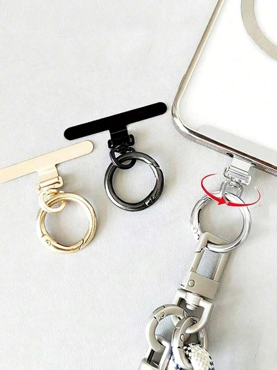 Alloy Lanyard Gasket 1 Piece Ultra-Thin Rotatable Metal Clip Stainless Steel Connecting Pad Metal Rotatable Phone Lanyard Connecting Pad With Clip Ring Suitable For Various Smartphones Durable And Long-Lasting Applicable To Android And Most Smartphones Ideal Gift For Mothers Family Members Friends Birthdays Festivals Spring Easter Anniversary Wedding Gift Party - Multicolor - View 1
