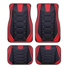 4pcs Car Floor Mat, Multi-Purpose Non-Slip Car Floor Mat, Universal Car Interior Accessories For Women & Men - 4pcs Black and Red - View 3