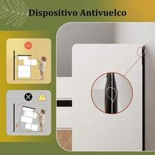 Cómoda Grande De 9 Cajones Con Luz Led Y Tomas De Corriente,Comoda Cajonera para Recamara, Mueble Organizador Cajonera con 9 Cajones,Tablero de MDF - Blanco - Ver 7