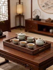 1 Khay đa năng họa tiết hình thoi, dùng để đựng trái cây, tráng miệng và bánh ngọt, trang trí bàn ăn, trang trí nhà cửa, thích hợp đựng mỹ phẩm, đồ ăn nhẹ, lý tưởng cho gia đình, sân vườn, quán cà phê, tiệc tùng, nhà bếp. - Màu Tím - Xem 3
