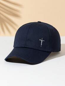 Boné de beisebol unissex ajustável com padrão de cruz e letras, chapéu de sol para atividades ao ar livre, adequado para homens e mulheres, uso diário casual essencial - Multicolorido - Ver 12