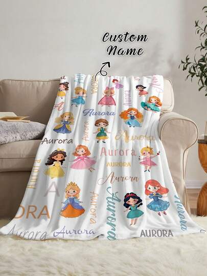 1 Peça Cobertor Personalizado de Flanela com Nome para Cama, Multiuso para Sala de Estar, Sofá, Praia, Camping, Animais de Estimação, Cobertor de Cama Personalizado com Nome da Família/Animal de Estimação/Casal Impresso, Presente de Natal Personalizado, Presente do Dia das Mães/Pais, Presente Familiar, Presente de Aniversário, Presente para Amigo, Presente para Ela, Presente para Mãe/Pai