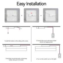 CANMEIJIA 85V-265V LED Square White Frame Recessed Ceiling Light, Modern Style Panel Light, Flicker-Free Bright White Light, Suitable For Wall/Corridor/Room/Hallway/Ceiling/Kitchen/Living Room/Bathroom/Bedroom/Study, Choose Size Based On Usage Scenario - LED Square Ceiling Light - View 11