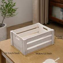 1 chiếc/3 chiếc hộp gỗ thủ công kiểu cổ điển có thể xếp chồng lên nhau, thích hợp để đựng đồ trong nhà nông thôn, nhà bếp, phòng tắm, phòng khách và tủ quần áo, đồ dùng nhà bếp, đồ dùng cần thiết cho kỳ nghỉ, đồ dùng nhà bếp. - Nhiều màu - Xem 15