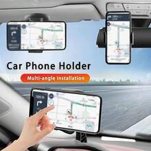 1pc Dashboard Car Phone Holder, Clip-On 360 Degree Rotating Car Phone Mount Bracket - A - View 2