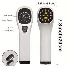 Handheld Device 12pcs 650nm And 2pcs 808nm Lamps For Men And Women Neck Shoulder Back Arm, Leg Joints, Also For Pets - White - View 3