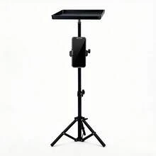 Height Adjustable Projector Tripod Stand With Phone Holder Anti-Slip Tray Foldable Stable Projector Mount For Home Theater Outdoor Movie - View 1