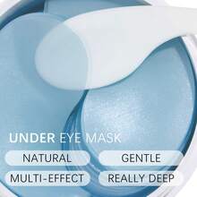 Xioimy 60片装咖啡因蓝色眼膜，滋养、柔滑、提亮、紧致眼周肌肤，注入活力和胶原蛋白，深层保湿，适合所有肤质。 - 藍色 - 查看 6