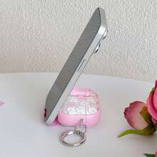 Funda protectora con diseño impreso de flores rosas a doble cara compatible con Apple 4, Pro 2/Pro 3, diseño de interruptor de bloqueo multifuncional que protege perfectamente el estuche de los auriculares, opción de moda y versátil (auriculares no incluidos) - Rosa - Ver 9