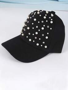 Punk Metal Rivet Baseball Cap Unisex Hip-Hop Sun Hat Versatile Streetwear Snapback - Black - View 11