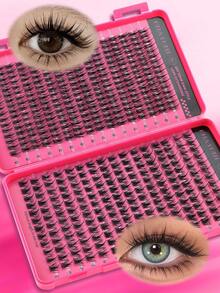 Manga Fairy Cluster Lashes, Reusable Individual Eyelash Clusters For Beginners, Portable Anime Style Lashes For Daily Vacation Cosplay Makeup, Mother's Day Gift - Rose Red - View 8
