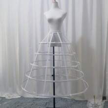 5 Hoop Full Dress Crinoline Cage Bustle Lady Wedding Gown Pannier Petticoat - Multicolor - View 13