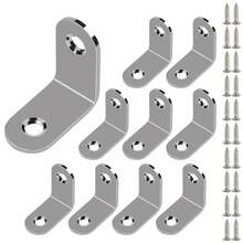 30pcs Thickened Stainless Steel Angle Brackets, Fixed Fittings, Shelf Supports, 90 Degree Right Angle Brackets, L-Shaped Angle Brackets - Corner Bracket Fastener - View 10