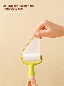 1 Set Reusable Sticky Lint Roller With 3 Replacement Rolls And Dust Cover, Suitable For Clothes, Pet Hair, Furniture Cleaning - Multicolor - View 3