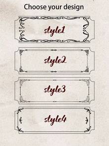 Custom Name Door Sign Plaque, Vintage Classic Style Home Doorplate For Mailbox Office Desk Or Room Entrance Display, Personalized Text Nameplate Gift For Housewarming Birthday Anniversary Or Holiday Decor Surprise, Elegant Home Identifier Decor, Customized Door Name Sign, Customizable Plaque Sign Gift - Style C - View 5